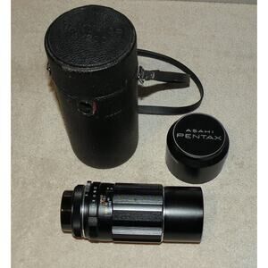 Asahi Pentax Super-Takumar 1:4/200 Multi-Coated Lens Original Case and Hood